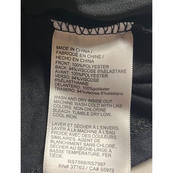 NWT- Rafaella 3X Black Floral Print Semi-Sheer Top Stretch Fabric blouse - Picture 5 of 12